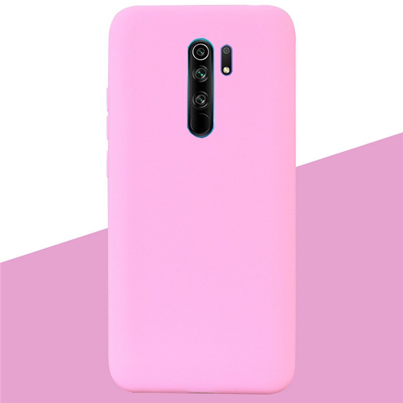 Silicone Case For Redmi 9 Case Soft Silicone Back Cover TPU Case on For Xiaomi Redmi 9 Redmi9 TPU For Xiaomi Redmi 9 Phone Cases: 4 Dark Pink