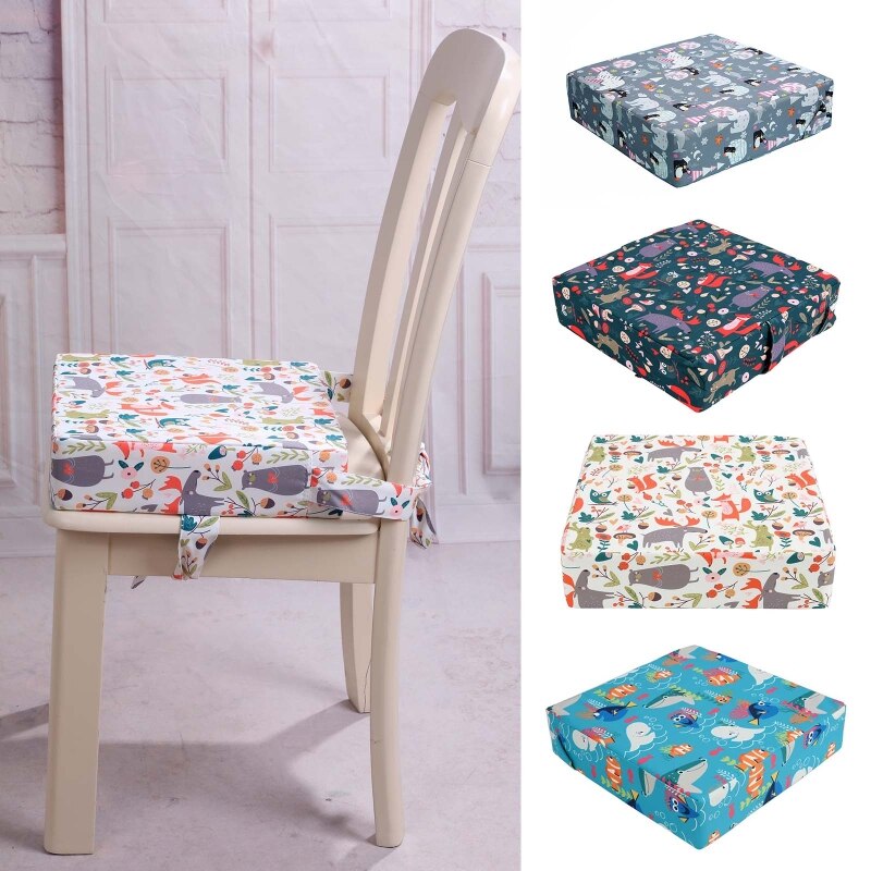 Portable High Chair Pad Booster Travel Dining Room Adjustable Detachable Washable Thicken Sponge Seat Cushion for Toddler L4MC