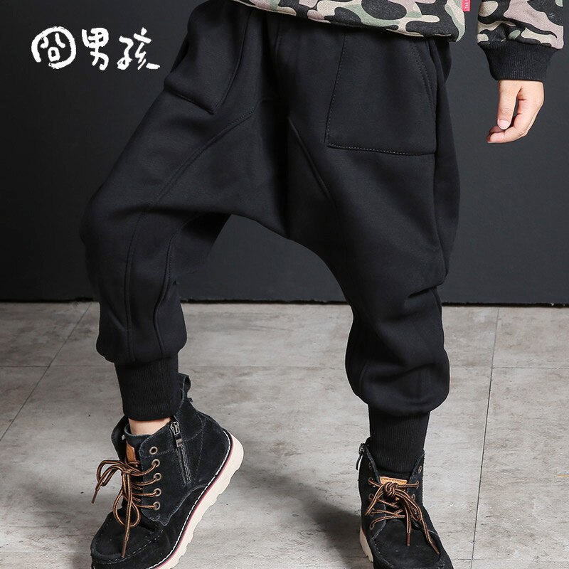 2017 Bambini di Nuovo Modo di Abbigliamento Harem Pants Hip Hop Danza Baggy Pantaloni di bloomers Dei Pantaloni Pantaloni Della Tuta pantaloni grande biforcazione Costumi per bambini pantaloni allentati