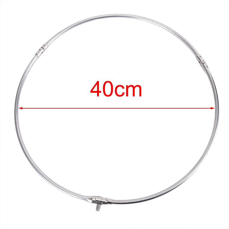 Roestvrijstalen Visvouwnet Brail Kop Ronde Dipnet Tackle Accessoire: WHITE