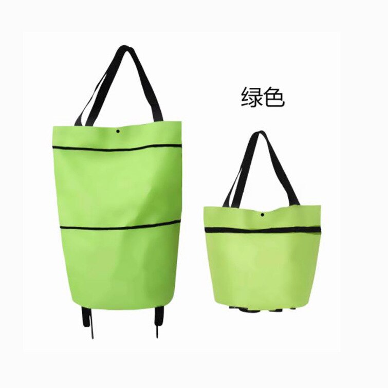 Sac fourre-tout pliable de chariot à achats sacs pliants multifonctionnels de panier pour le stockage: Green