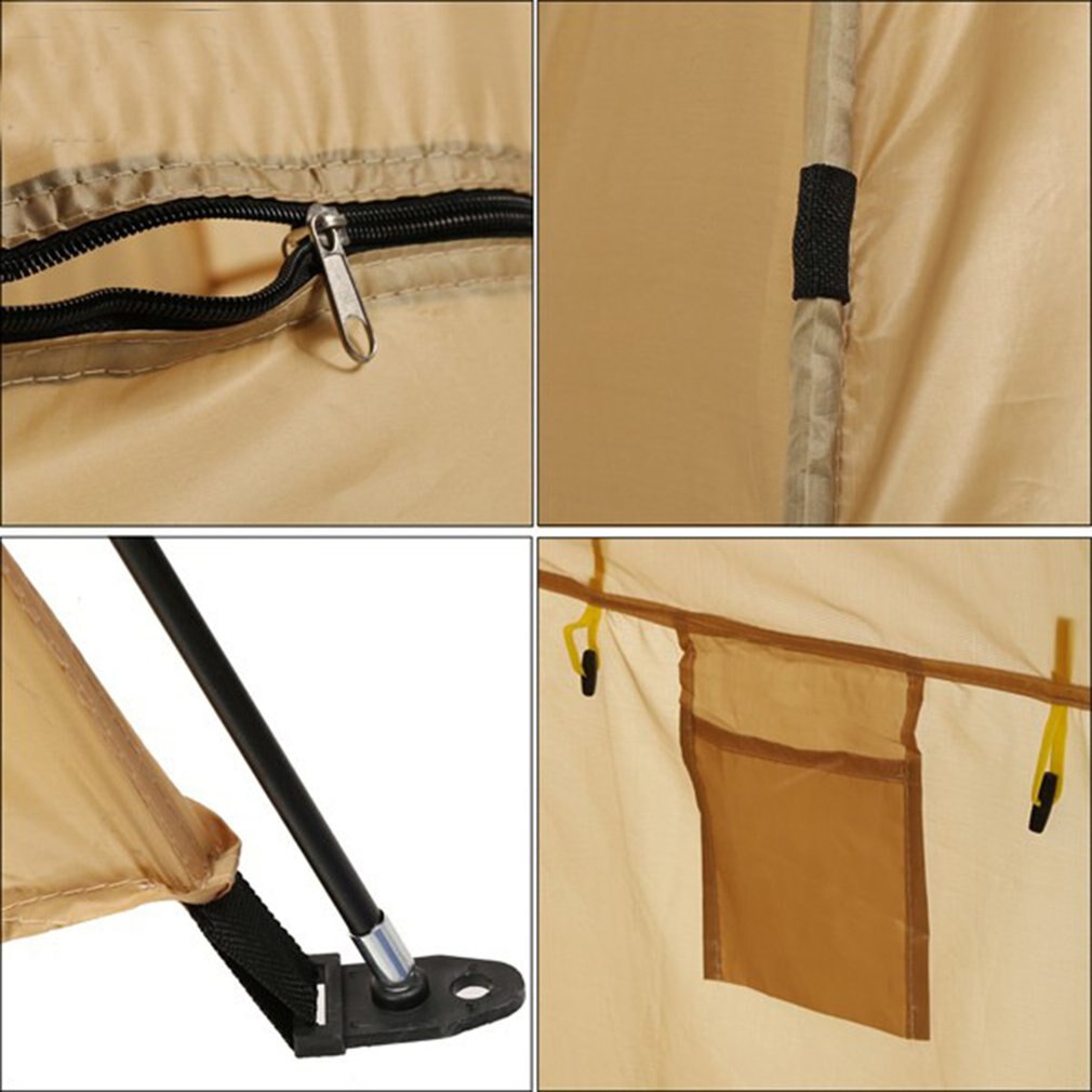 Tragbares outdoor-campingzelt mit dusche, bad, umkleidekabine, zeltunterstand, camping-strand-toilette, privatsphäre
