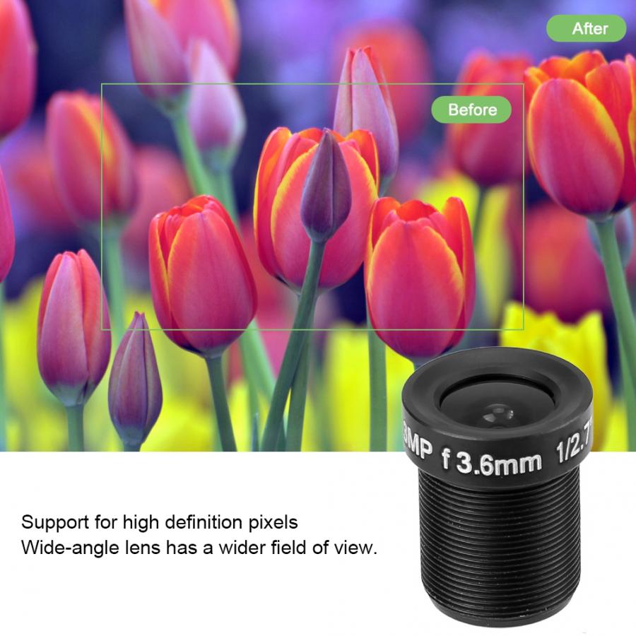 2pcs Security Lens Wide Angle CCTV 3.6mm 1080P HD Pixel Accessory for Camera Security Lens