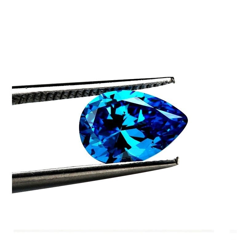 1PCS 8X8mm AAAAA Ceylon Blue Sapphire Gems 4.5ct Cushion Faceted Cut VVS Loose Gemstone Stone of Jewelri