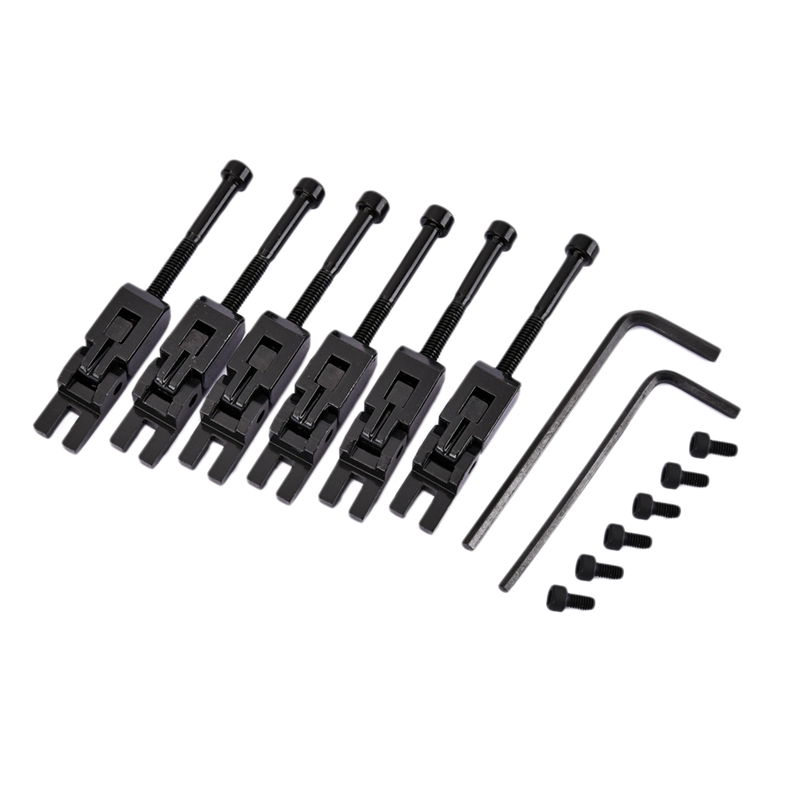 6 stk metal guitar låste strengsadler til floyd-rose tremolo bridge dele