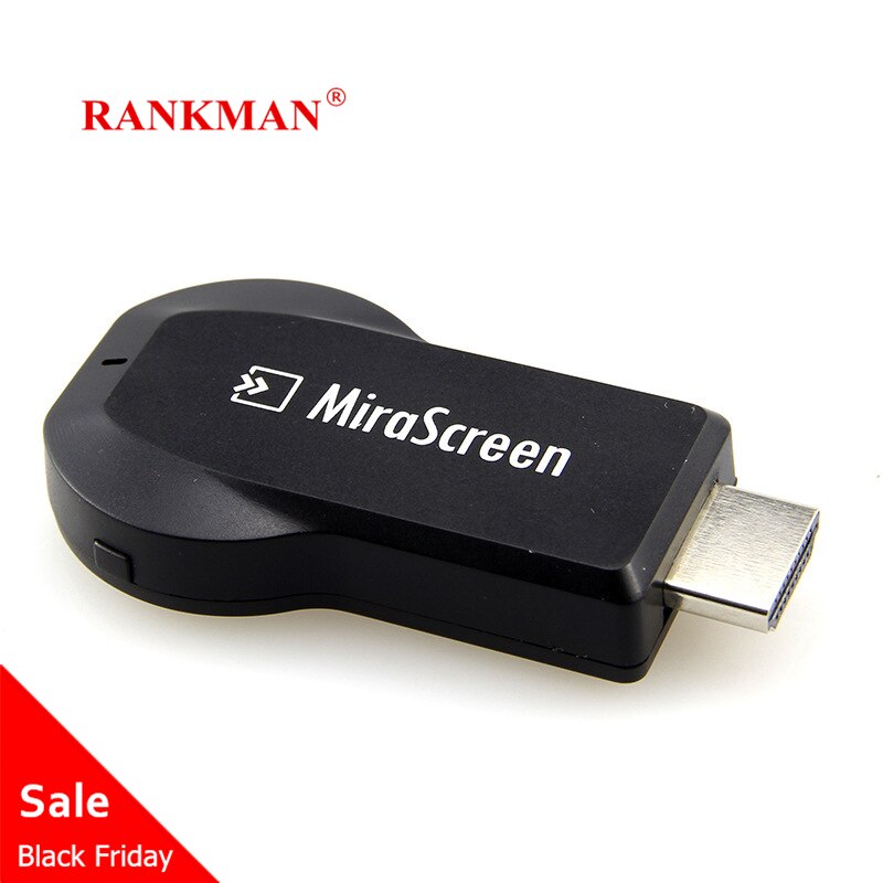 Rankman Mirascreen Anycast Tv Stick Miracast Dlna Airplay Wireless Wifi Display Ontvanger Hdmi Dongle Voor Telefoon Laptop Tablet Tv
