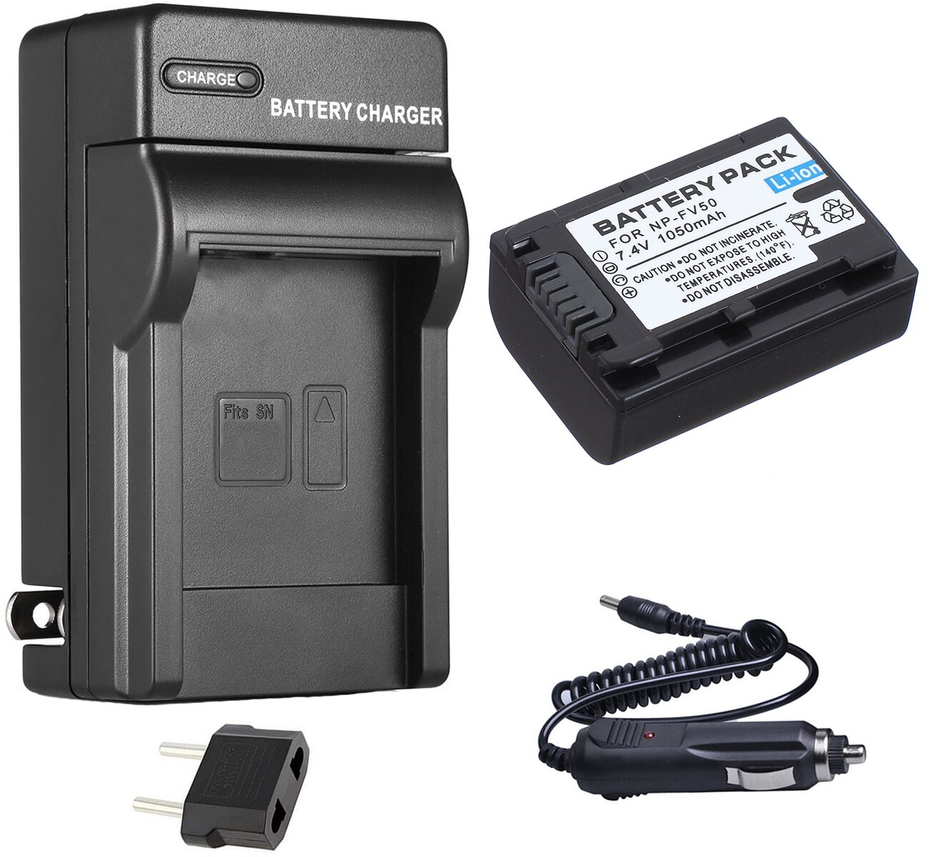 Batterie + chargeur pour Sony HDR-CX110E, HDR-CX130E, HDR-CX150E, HDR-CX160E, HDR-CX170E, HDR-CX180E, HDR-CX190E,, caméscope Handycam: Battery and ChargerB