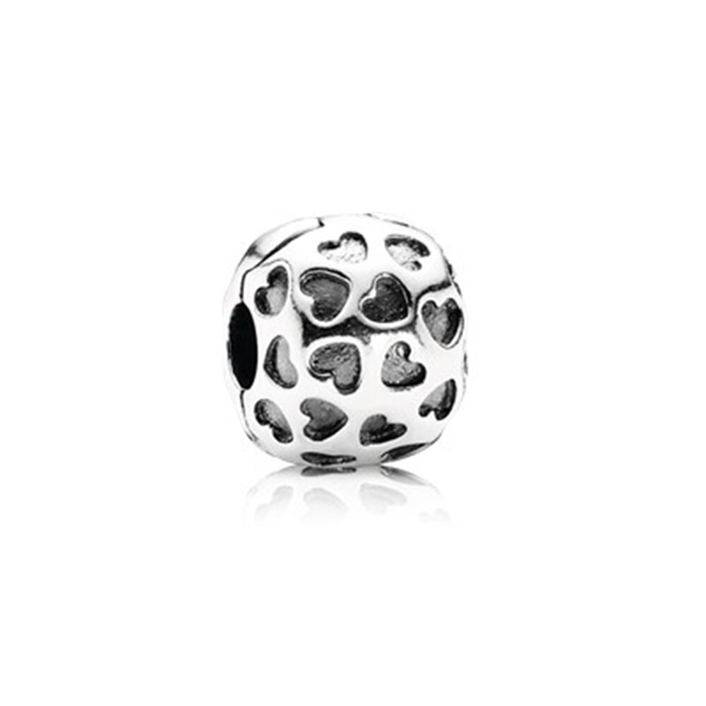 Popular 100% 925 Silver Original Jewelry Shining Crown Letter O Padlock Rock Star Pink Daisy Flower Clip Charm Fit DIY Bracelet: Silver