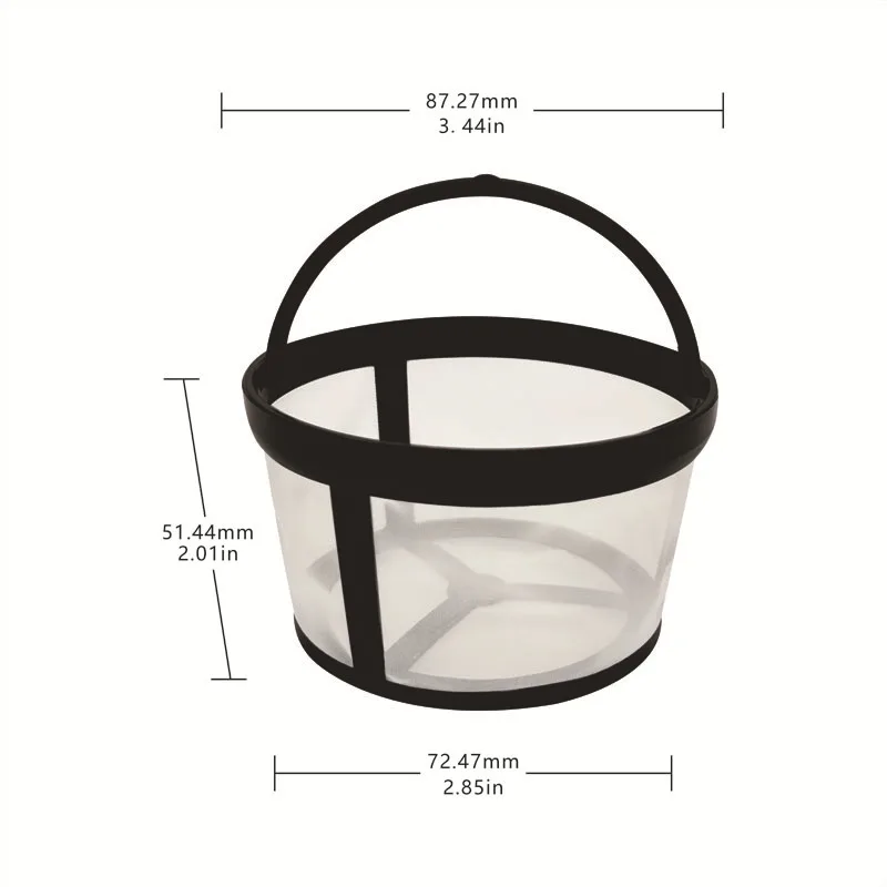 Kaffee Filter Edelstahl Gittergewebe Kaffee Filter Maschine Wiederverwendbare Tee Kaffee Filter Gittergewebe Kaffee Zubehör: Licht Grau