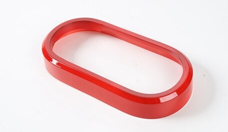 Molduras de Interior SHINEKA para Jeep Wrangler JK 2007 Kit de decoración de coche rojo pegatinas accesorios para Jeep Wrangler JK: Gear ring