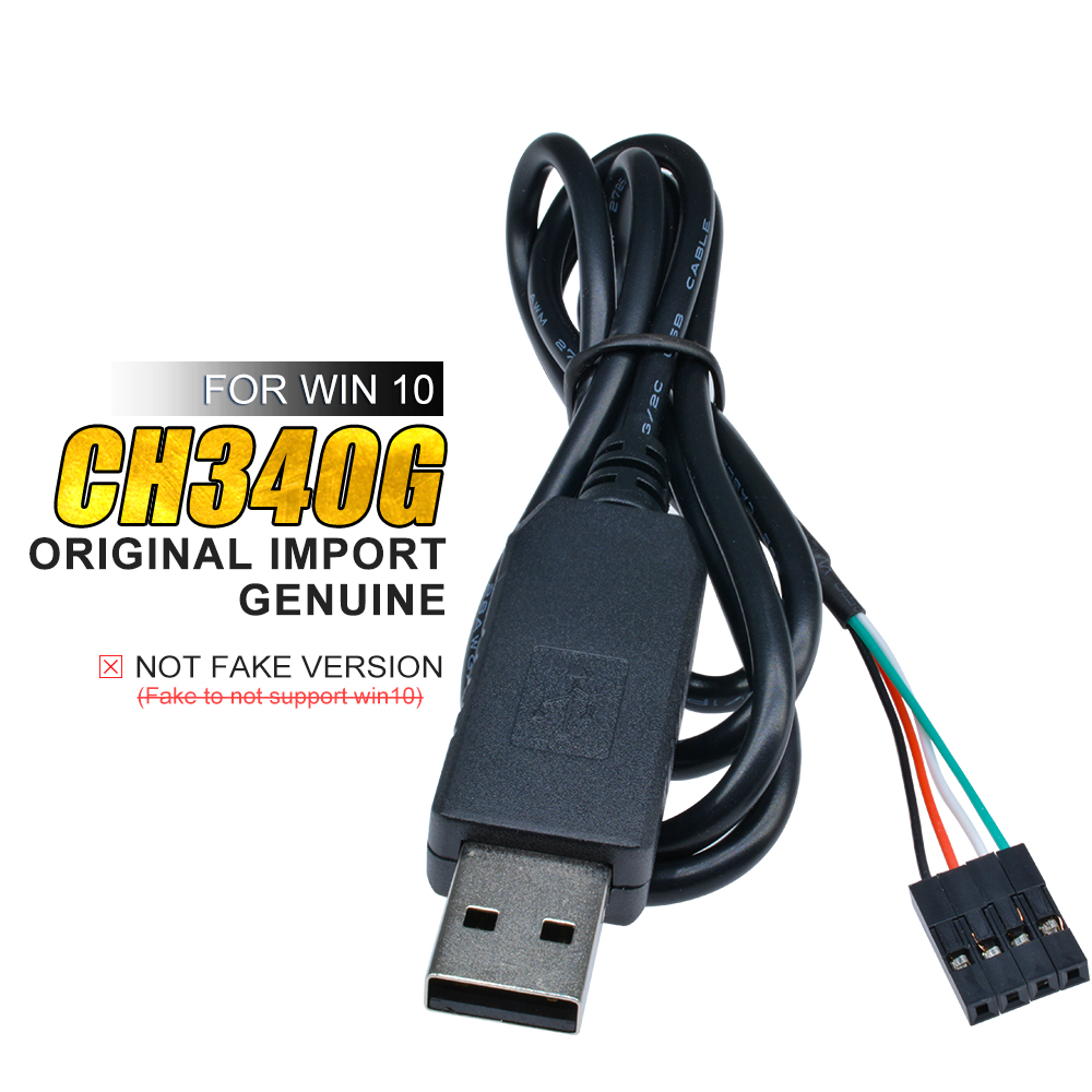 Original 1M CH340G CH340 USB a TTL Cable de descarga en serie convertir Cable adaptador Compatible Win 7/8/10 para Arduino Raspberry Pi