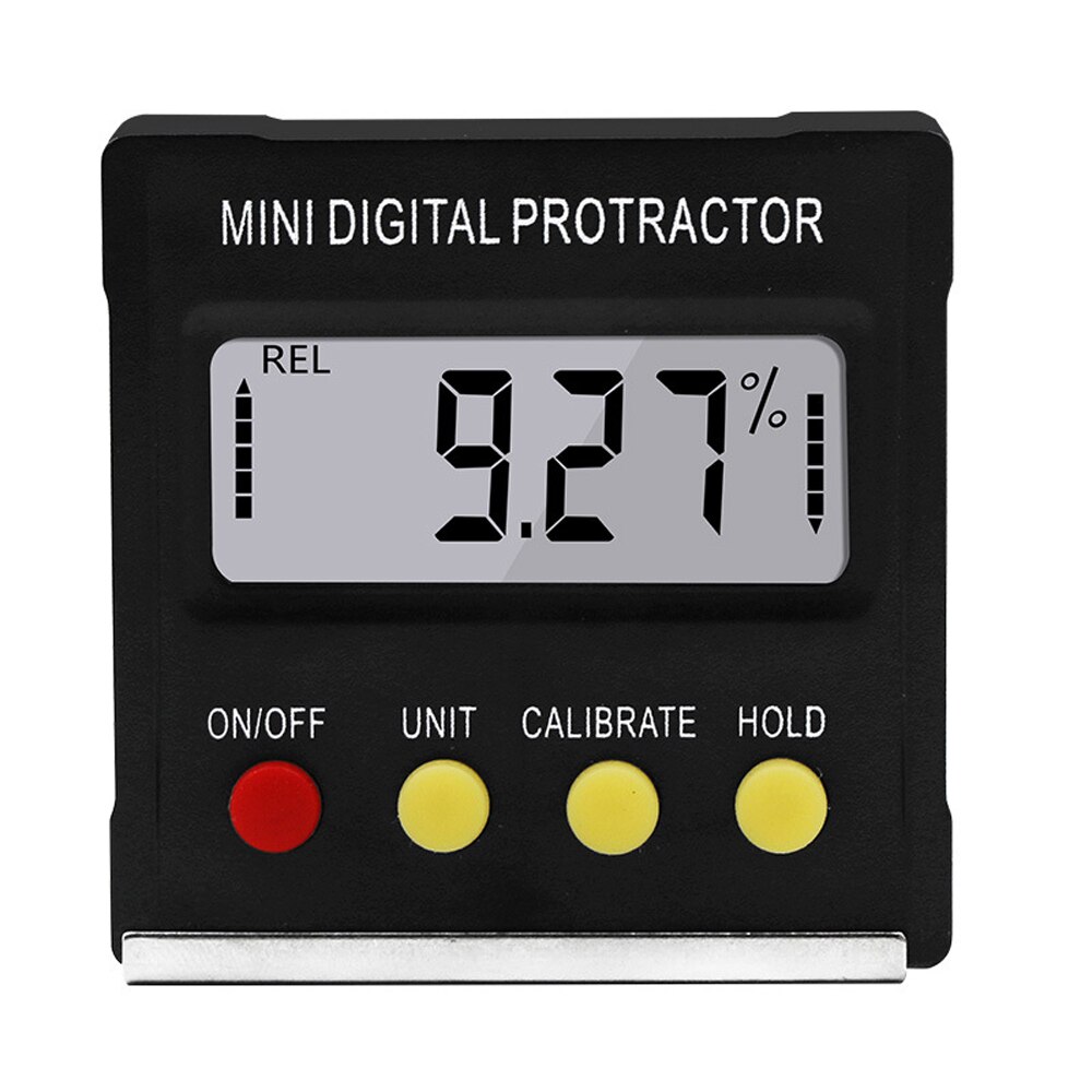 Electronic Protractor Digital Inclinometer 0-360 Aluminum Alloy Digital Bevel Box Angle Gauge Meter Magnets Base Measuring tool