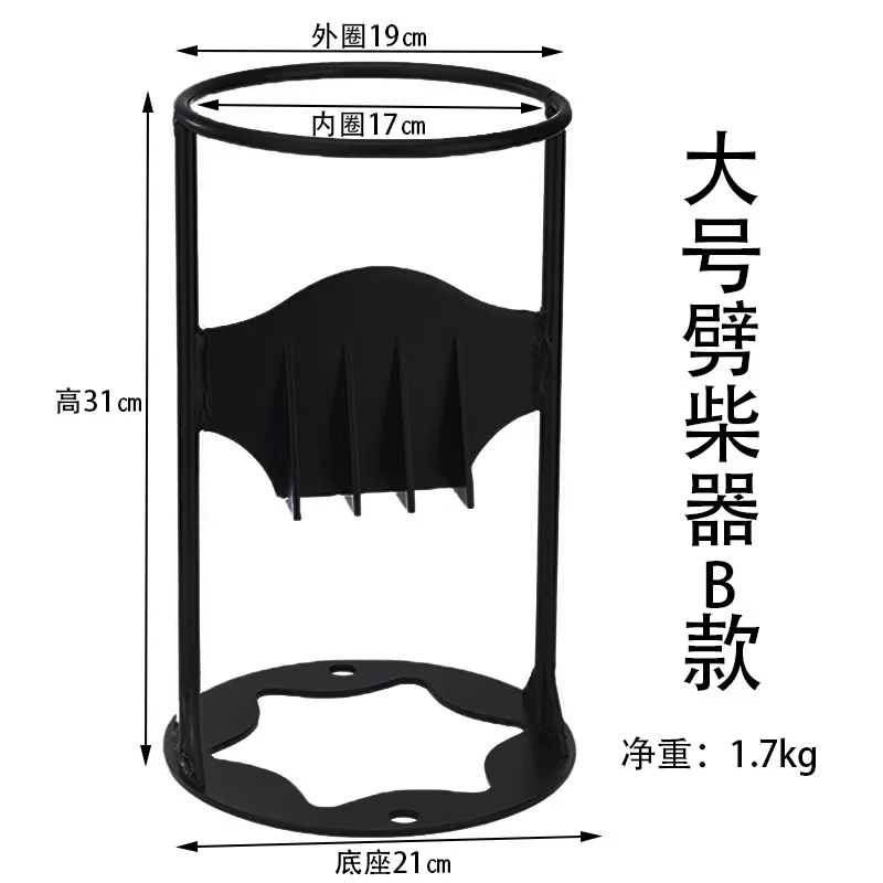 Hand Sturdy Firewood Cutter Cast Iron Wood Splitting Wedge Manual Firewood Kindling Splitter Log Splitting Tool: black