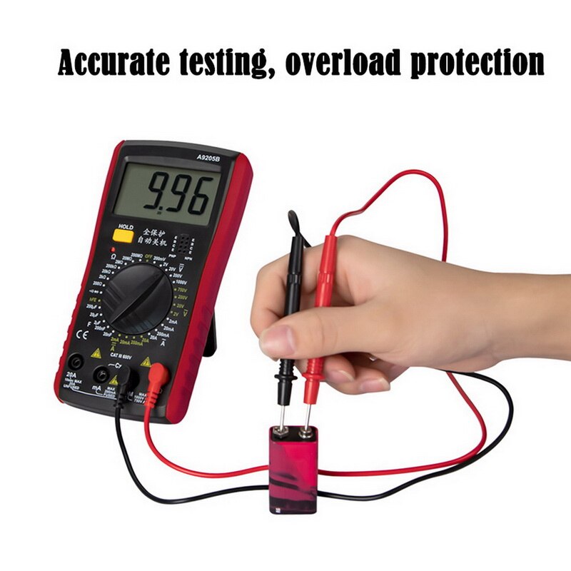 Dc10v ~ 1000v 10a ac 750v strömtestare test lcd-display  a9205b lcd digital multimeter voltmeter amperemeter ohmmeter