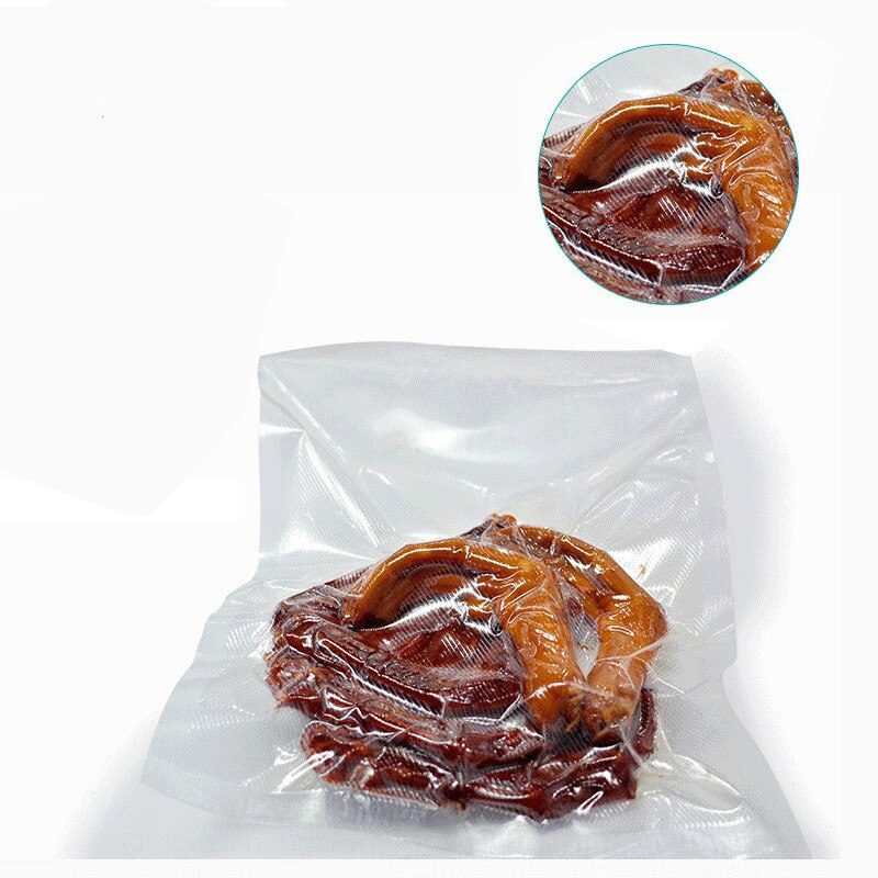 100 Stks/partij Vacuüm Sealer Plastic Opbergtas Voor Vacuüm Sluitmachine Verpakking Seal Zakken Voor Voedsel
