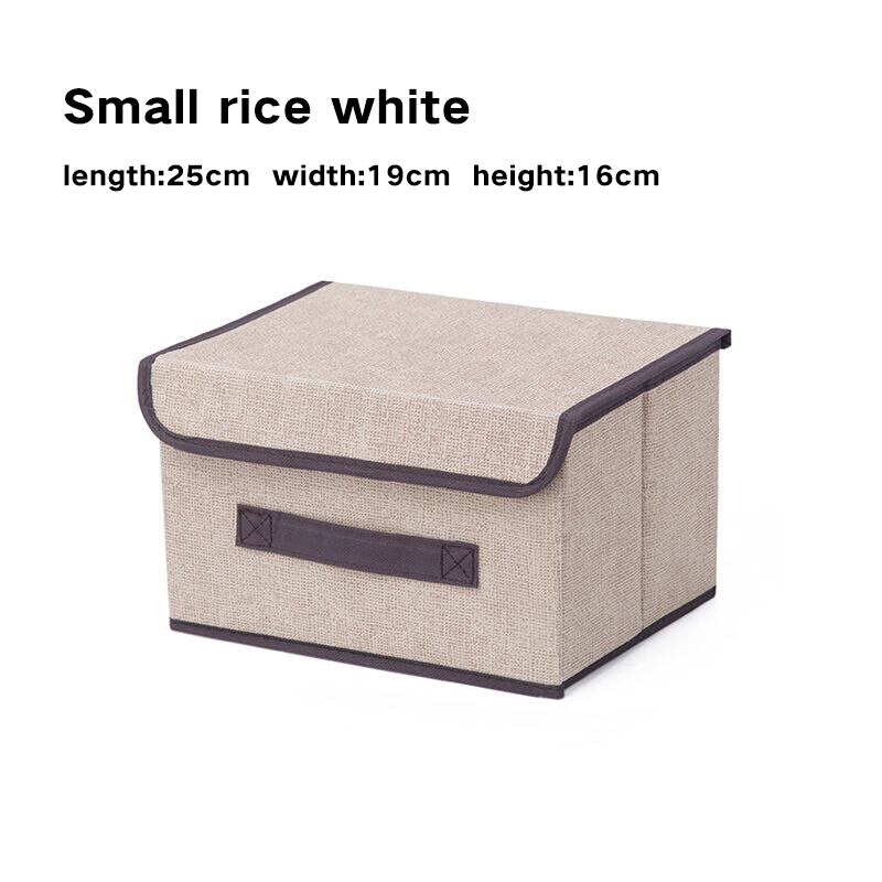 Household Foldable Storage Boxes With Lids And Handles Dustproof Clothes Boxes Storage Boxes Home Storage Containers: White-S