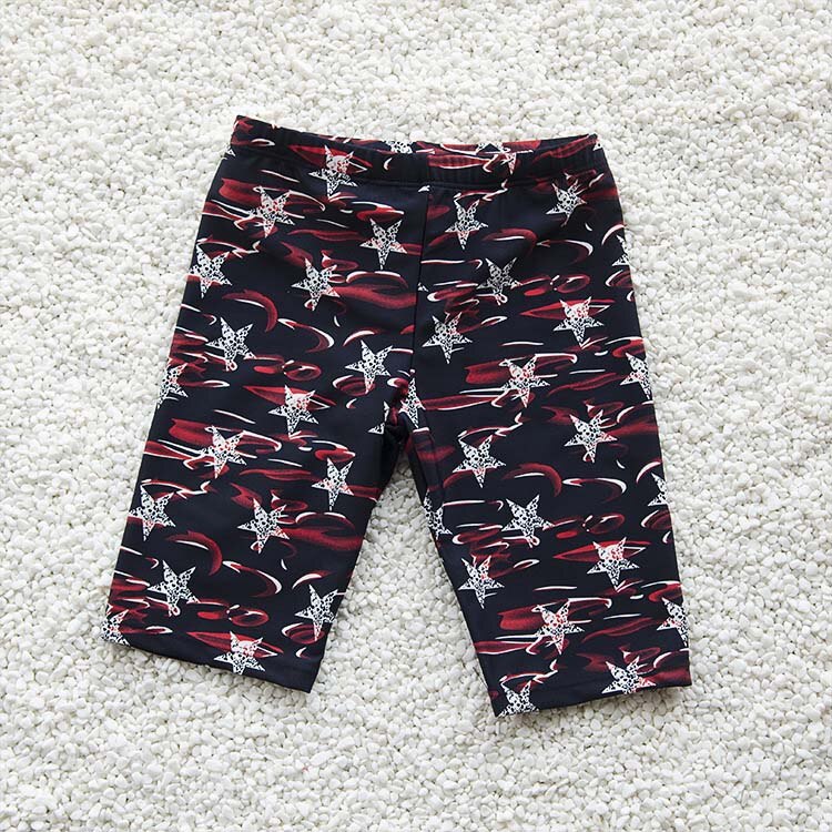 Boys Swim Trunks For 3-12Y Kids Knee Length Shorts Swim Beach Wear Fifth Pants Cartoon Boys Kids Trunks Swimsuit Bathing Suits: red starfish / XL