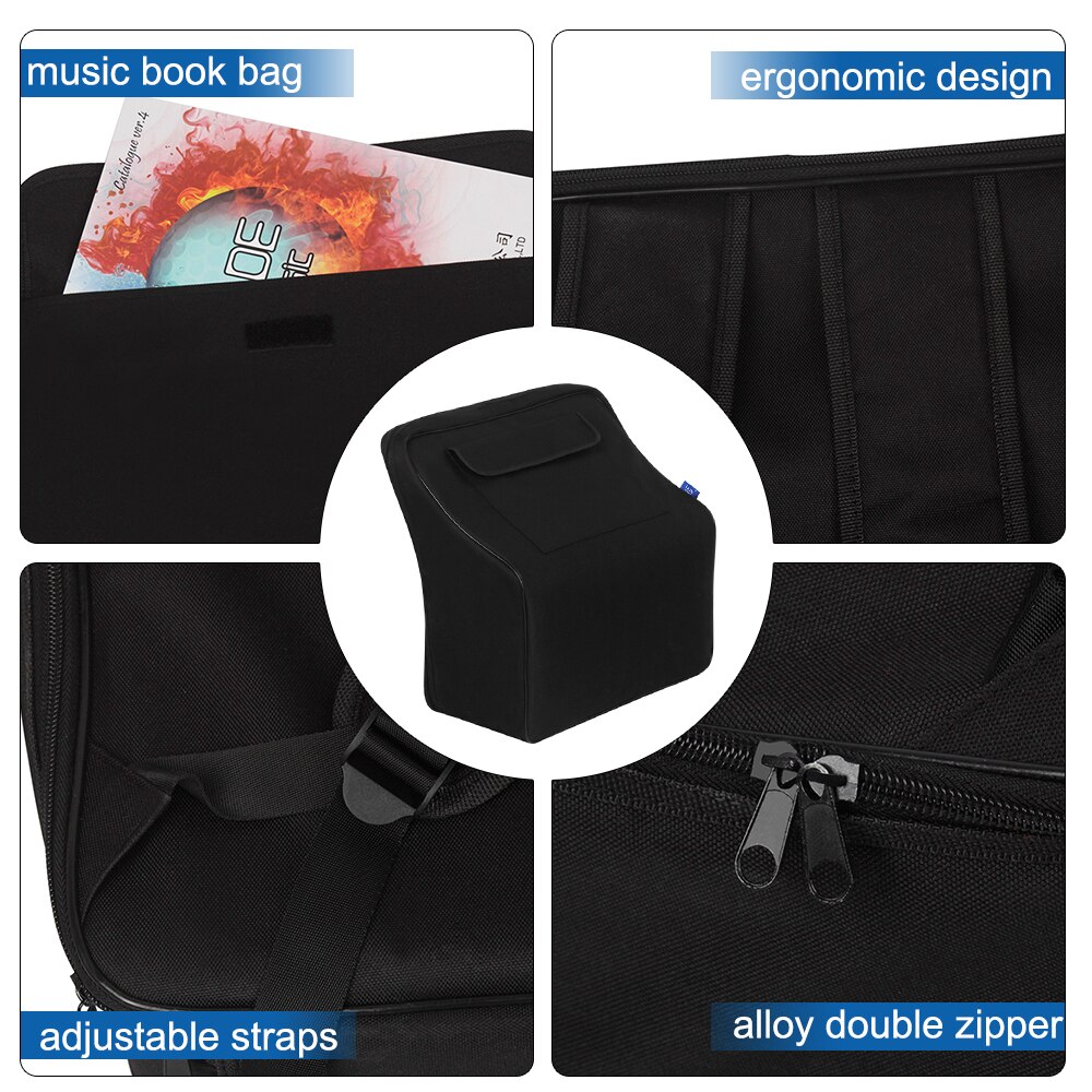 Funda para acordeón de Piano, accesorios para instrumentos de teclado, bolsas Gig para Acordeones de Piano de Bajo 48/80/96/120, negro