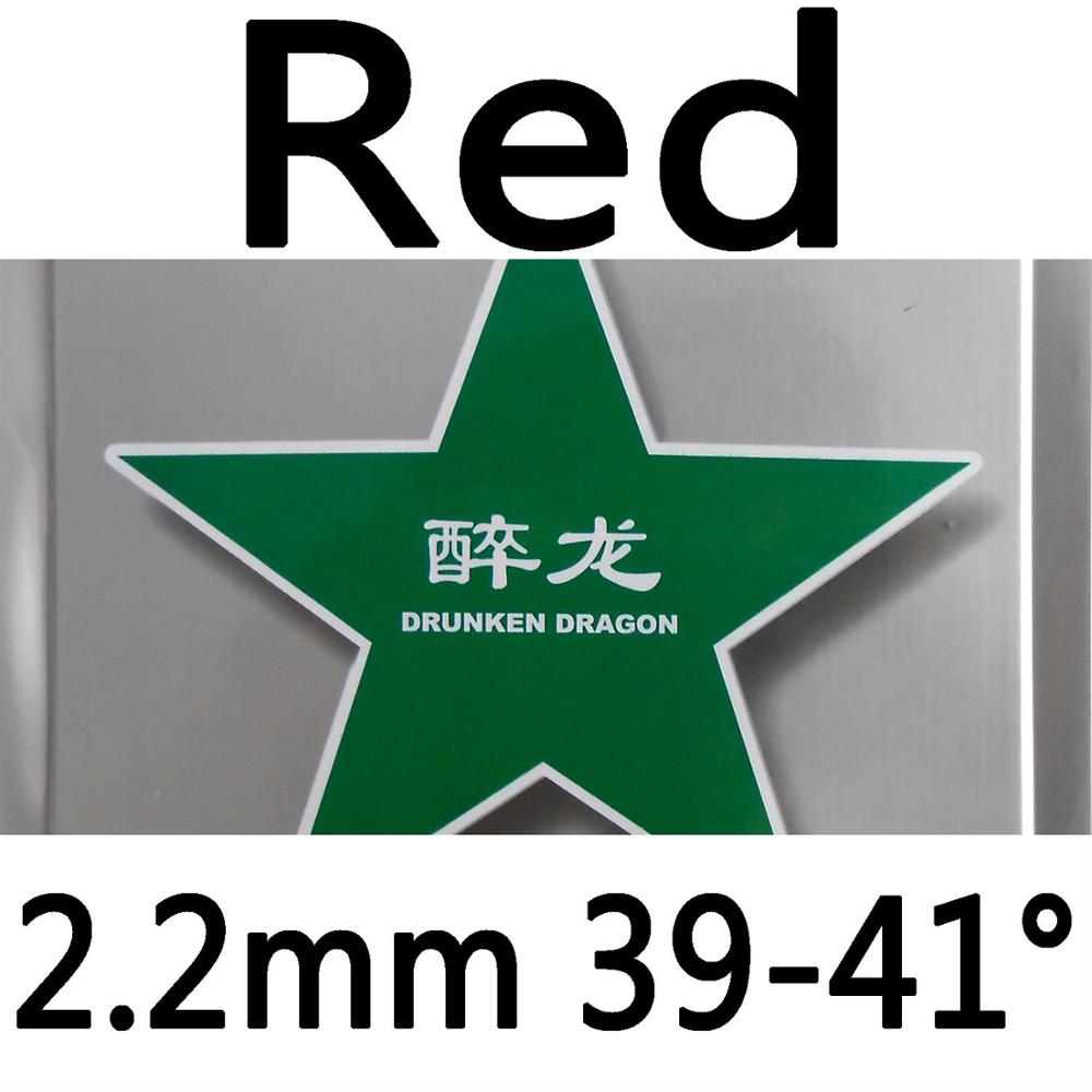 Palio ufficiale 40 + ubriaco drago tennis da tavolo di gomma attacco veloce con il ciclo di 40 + tennis da tavolo gioco: rosso 2.2mm H39-41