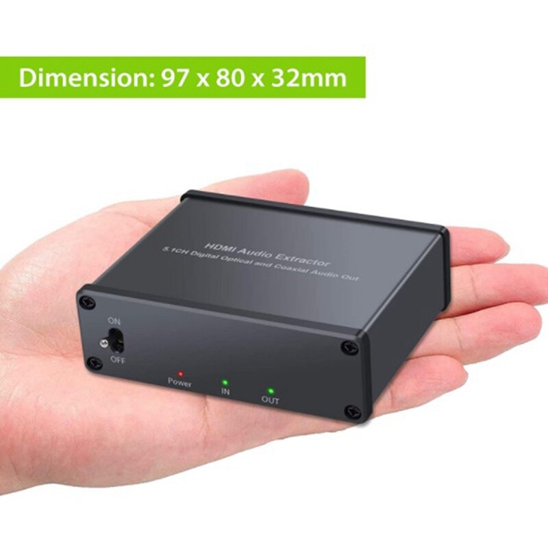 HDMI Audio Extractor with USB Adaptor HDMI Switch Splitter with Digital Optical Toslink SPDIF and Coaxial Audio Output