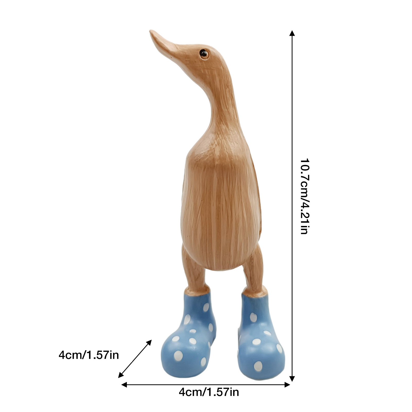 Duck Sculpture With Rain Boots | Spotted Wellies Boots Resin Duck Figurine | Duck Statue With Boots Garden Decor For Party Yard
