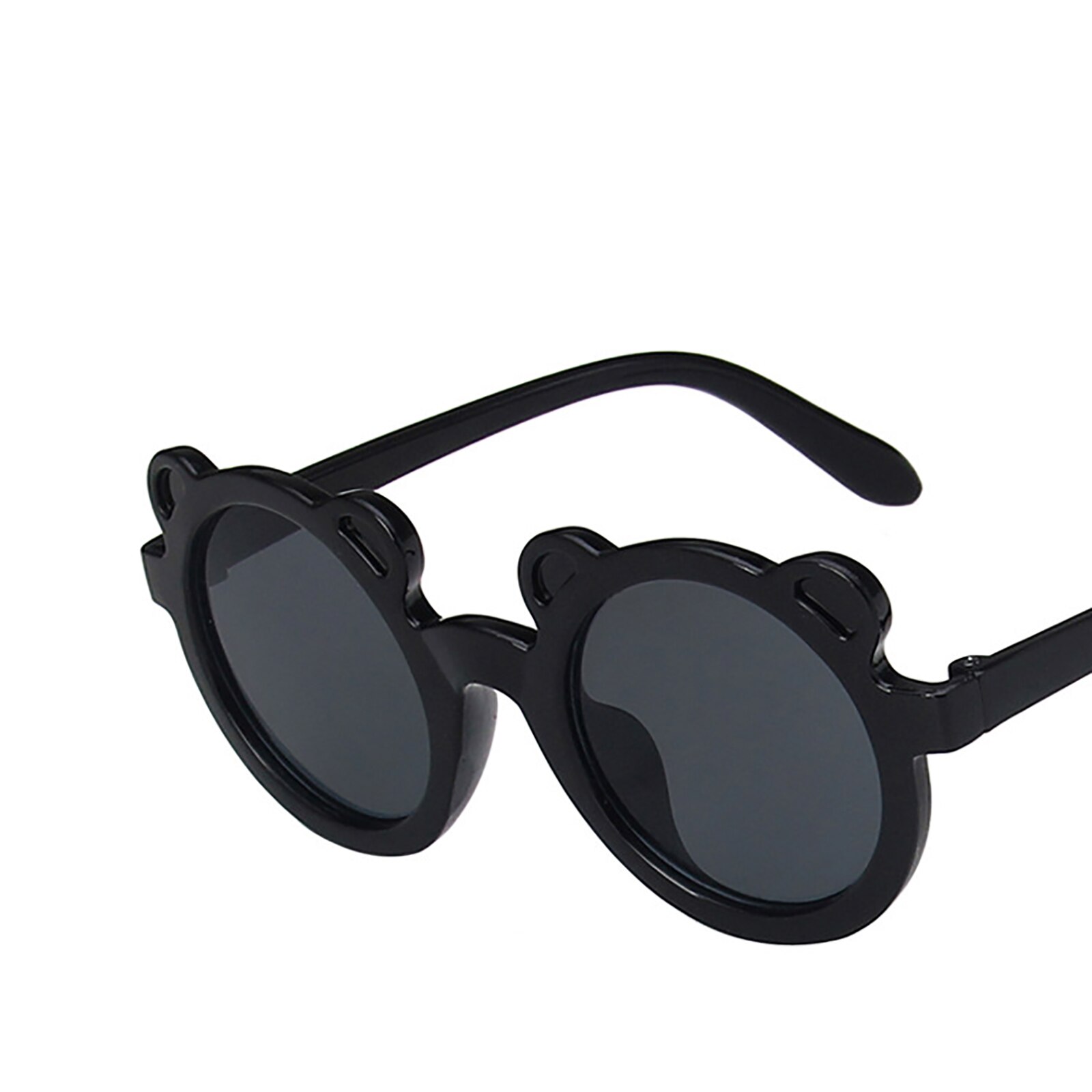 Cute Children Baby Sunglasses Cartoon Bear Frame Sunglasses Lovely Outdoors Sun Glasses For Boys Gafas De Sol UV400: black