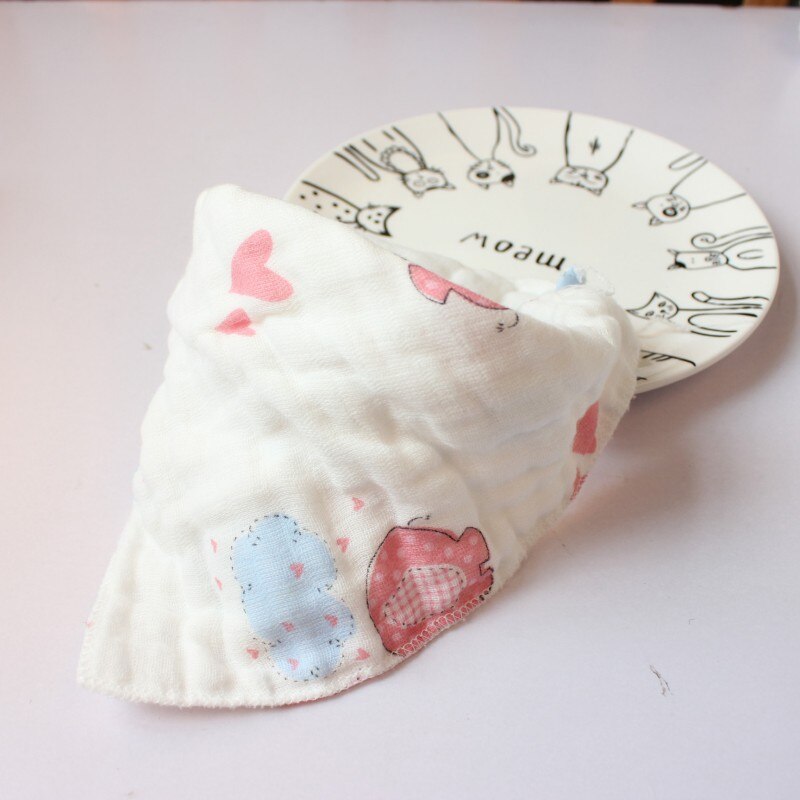 Baby Leuke Katoen Bib Burp Doek Kwijlen Tandjes Waterdichte Slabbetjes Bloem Print Handdoeken 122: Zilver