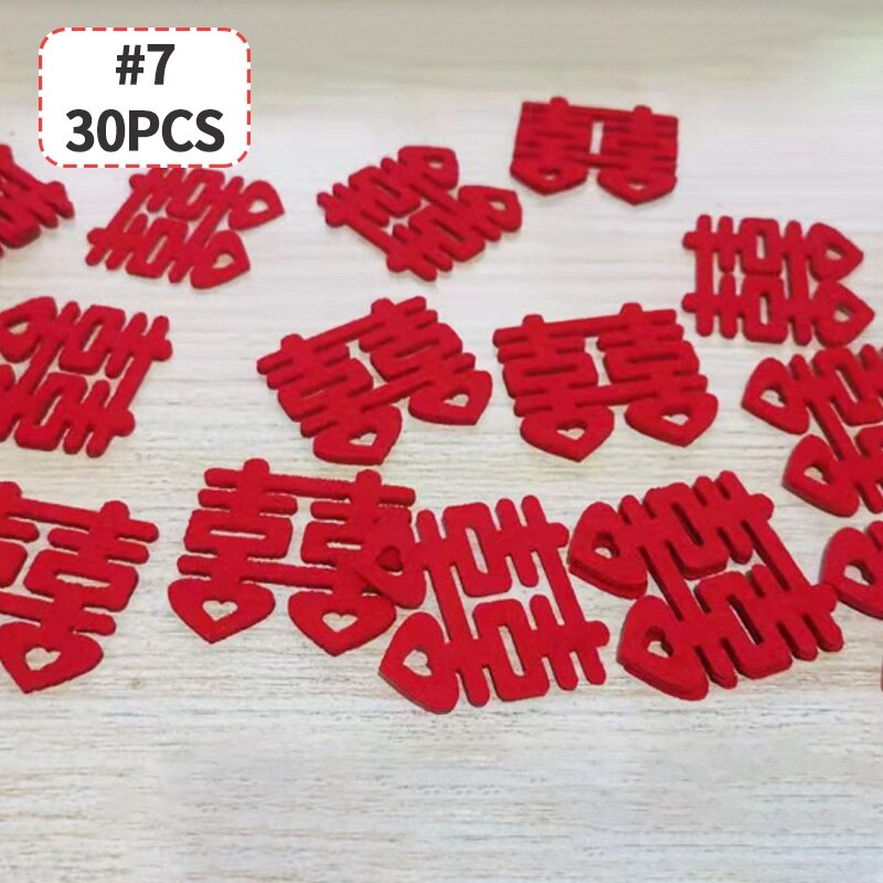 Mini Marriage Stickers Traditional Chinese Wedding Decorations Fruit Plate Xiao Xi Zi Room Throwing Decor Garden Tree Ornaments: S7