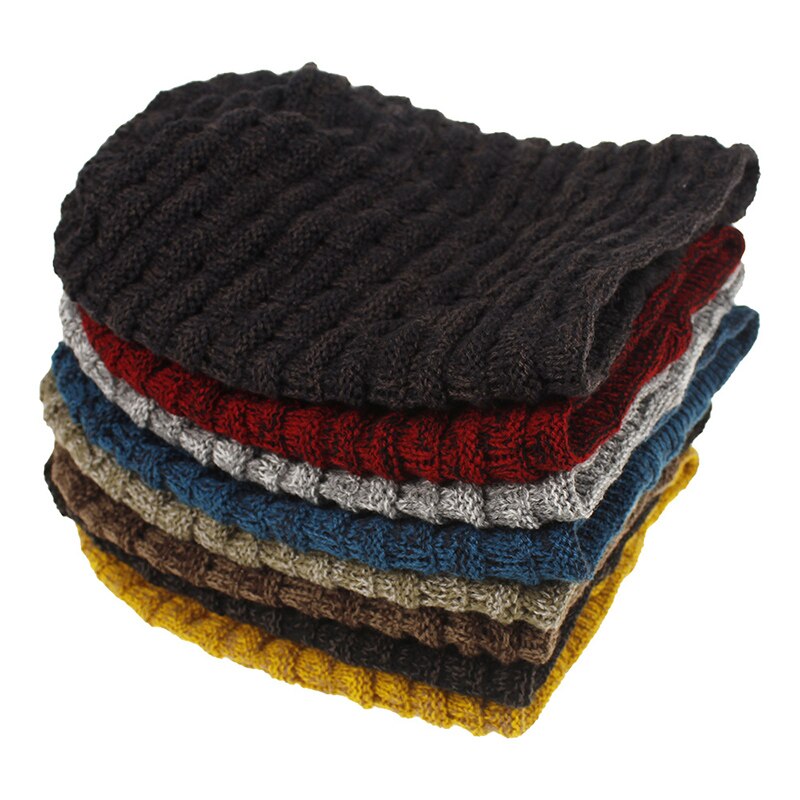 Gorro de malha chapéu redondo dobras ao ar livre tampas para o inverno feminino chapéu de malha gorro quente chapéus boné de lã hip hop capa de cabeça macia