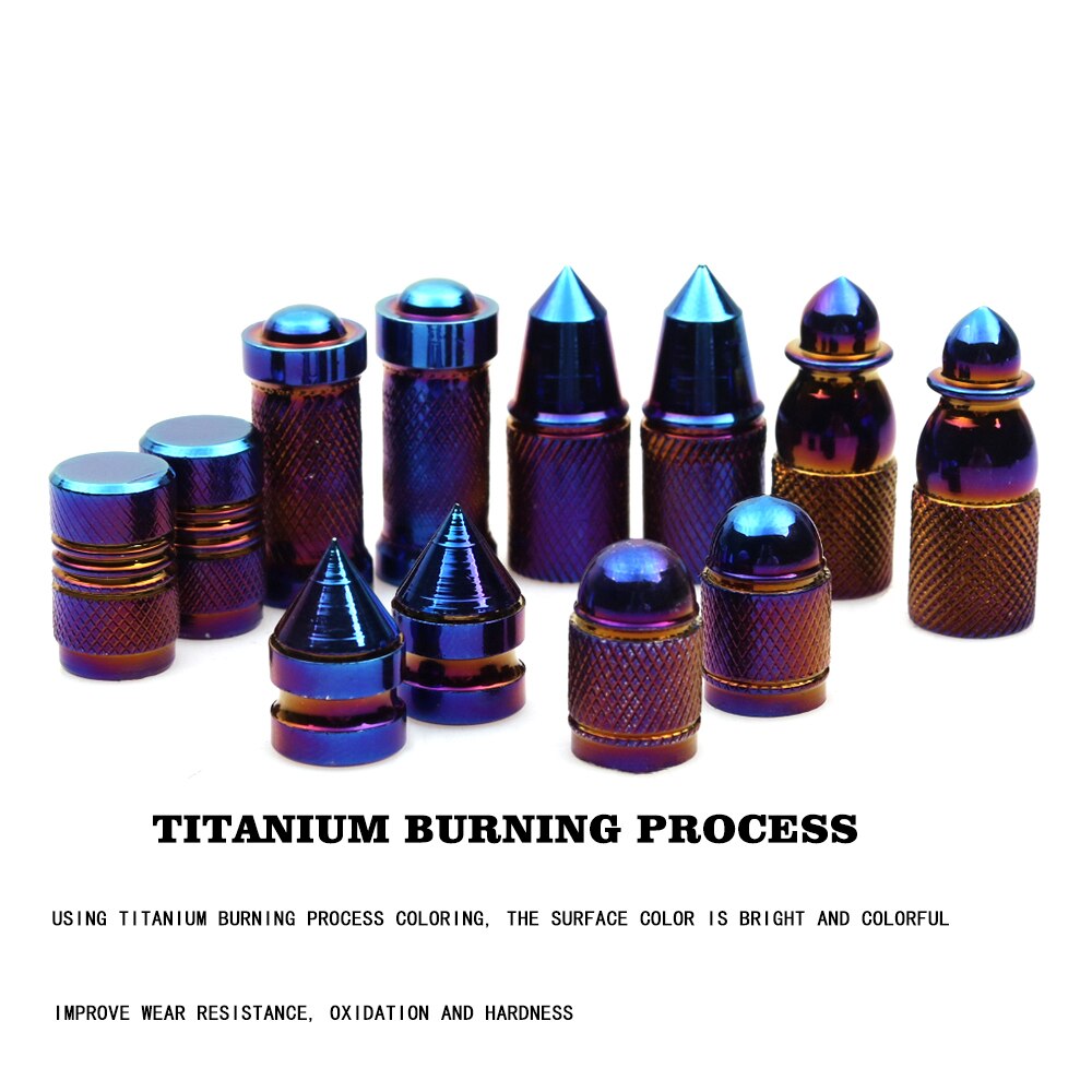 2PCs Durable Aluminum Alloy Motorcycle Valve Cap Dust Cover Wheel Tire Rim Valve Rod Cap Replacement