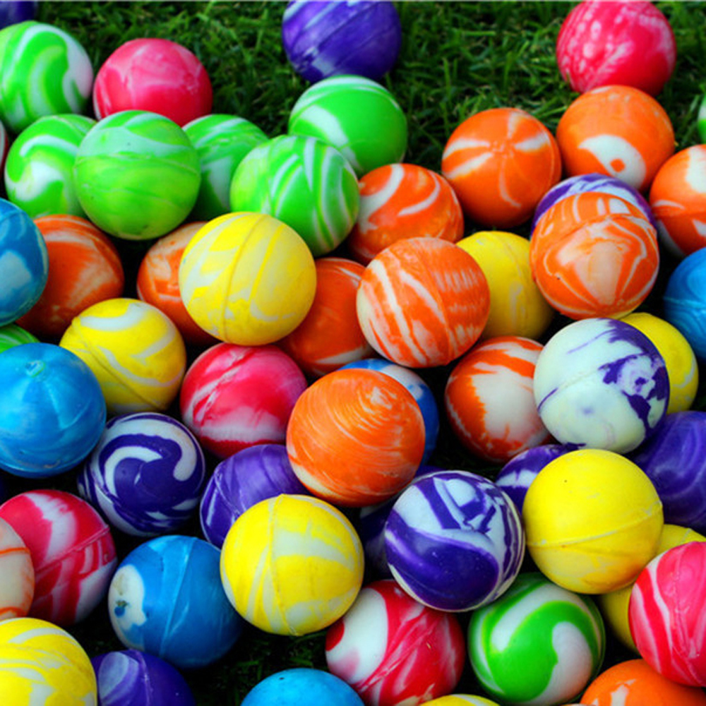 Giochi sportivi Giocattolo rimbalzante 20mm Colorato per bambini Mini palline da salto Palline rimbalzanti a spirale Palline di gomma Palline rimbalzanti