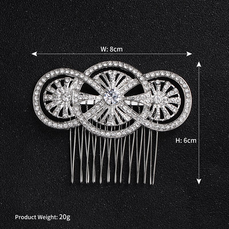 Efily Bridal Bruiloft Haaraccessoires Crystal Zilver Kleur Haar Kammen Voor Vrouwen Bruid Hoofddeksel Party Sieraden Bruidsmeisje: silver color HSJ4269
