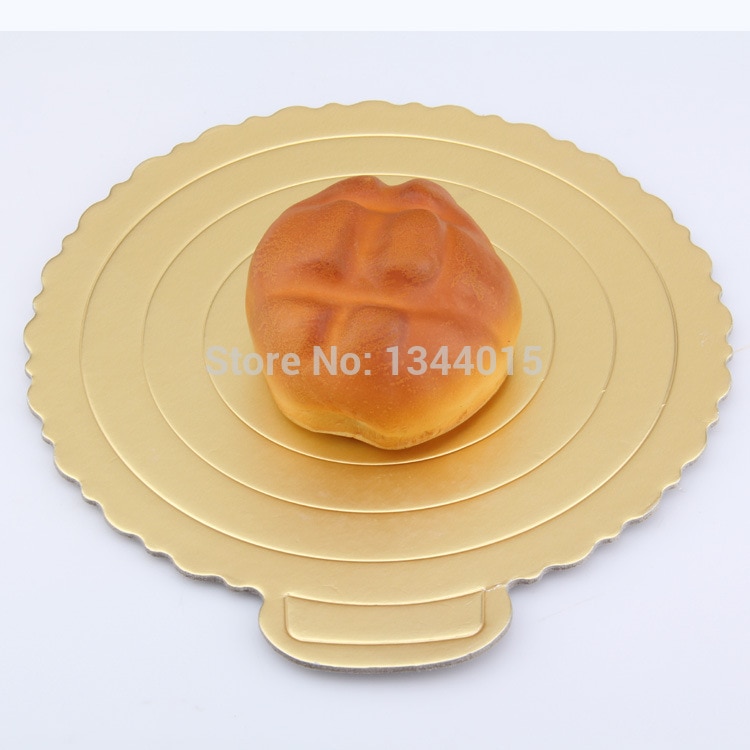 Dikker dia 8- inch (20*20cm)  goud broodkarton taartbodem beugel bakpapier taartvorm doe-het-zelf bakgereedschap 5 stuks/partij  m2059