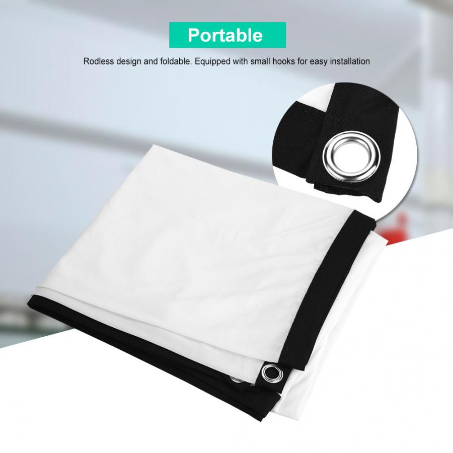 Portable 60-100inch 16:9 HD Projector Screen 3D Film Portable Screen Curtains HD Projector Screen For Home Theater