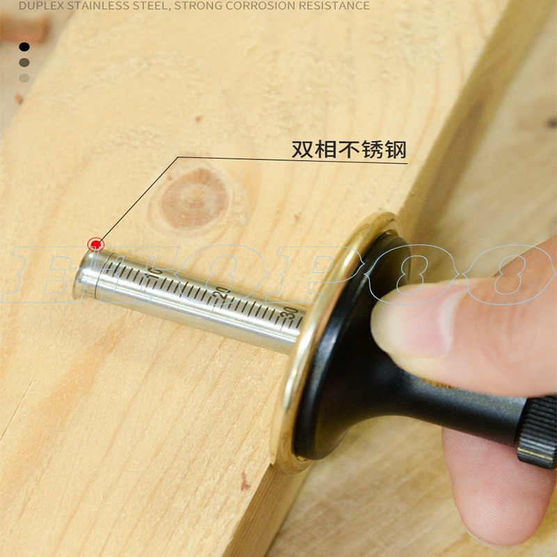 Wheel Marking Gauge Woodworking Scriber Ink Duct Automatic Scriber Tool European stainless steel double Head Mortise Gauge