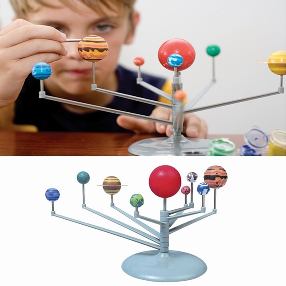 Kit de construction de planétarium à assembler pour l'éducation précoce des enfants, neuf planètes, développement des capacités cérébrales, sciences, astronomie, système solaire