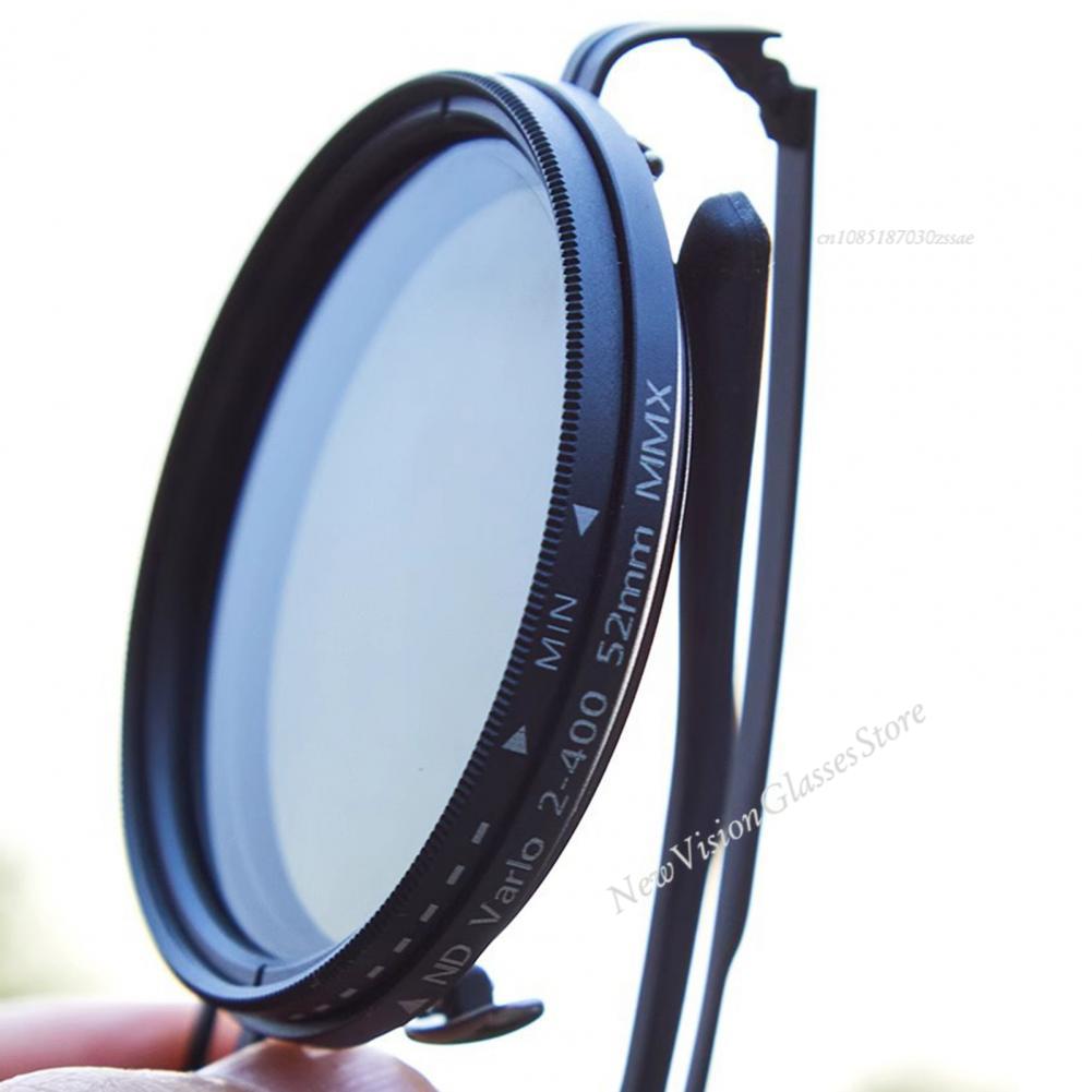 Gafas polarizadas redondas para hombres y mujeres, gafas de sol ajustables de 1-9 velocidades con lentes de filtro ND, gafas retro anchas
