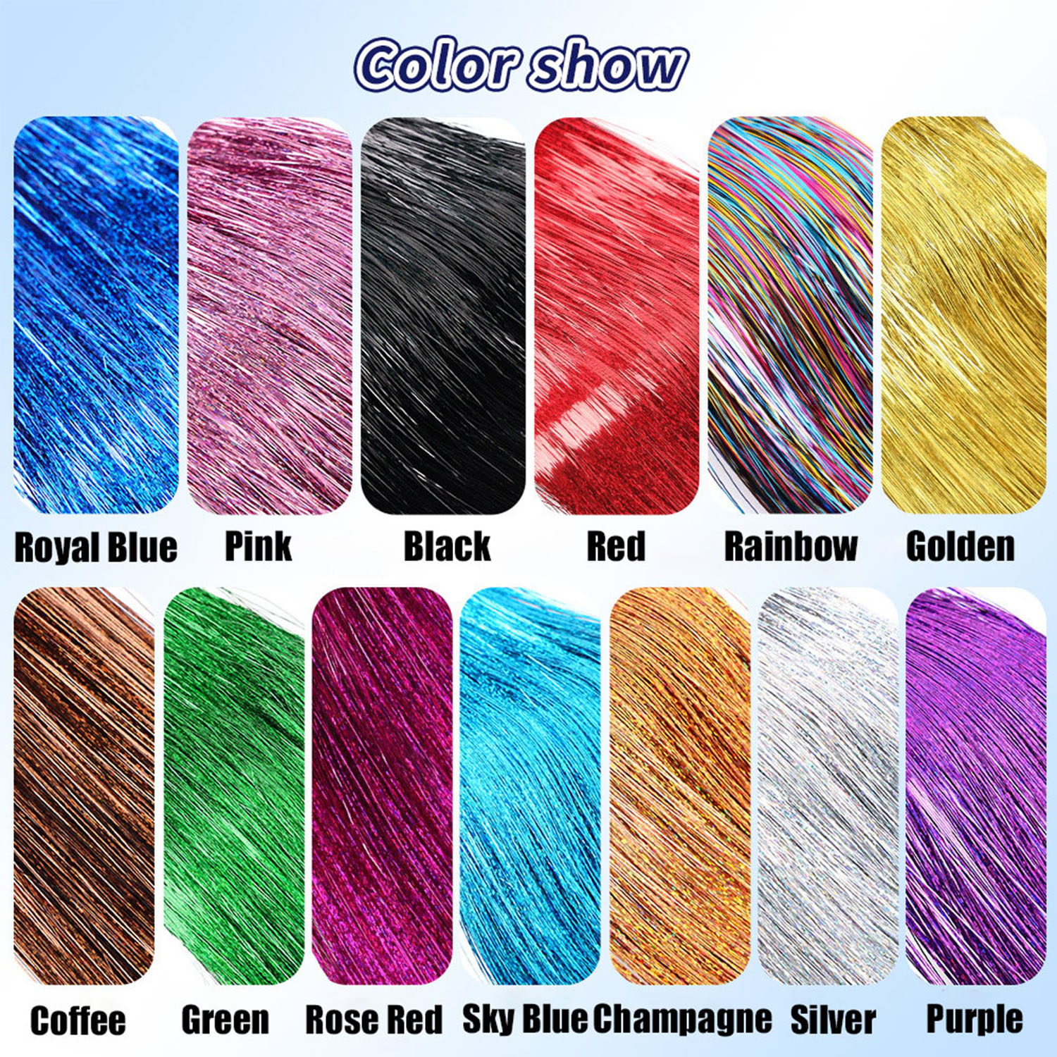 50 stks Synthetische I Tip Klatergoud Hair Extensions Glitter Klatergoud Haar Fee Haarstukjes Party Dazzle Haaraccessoires Voor Vrouwen Meisjes
