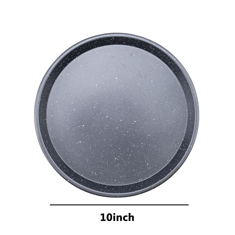 Carbon Staal Pizza Pan Marmeren Non-stick Coating 4 Size Pie Gebak Gereedschappen Bakvormen Pan Diy Bakvorm Dikte 0.6Mm Levert: 10inch