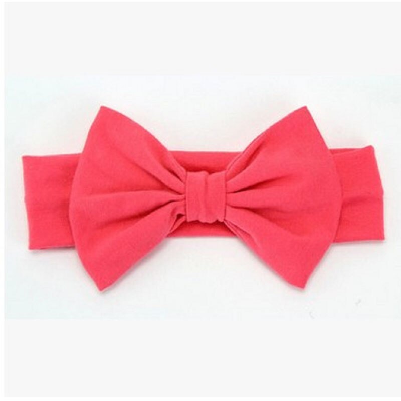 Toddler Girls Kids Headband Baby Girl Big Bow Hairband Headband Stretch Turban Knot Baby Turbans Accessoire red yellow: G