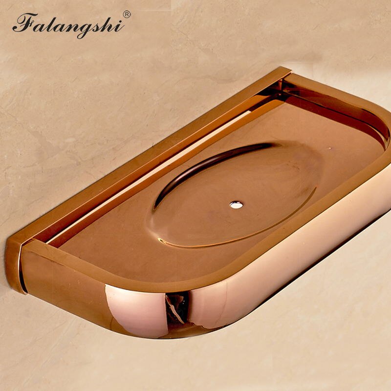Bathroom Soap Dish Storage Holder Wall Mounted Antique Brass Soap Holder Box Soap Basket Bathroom Accessories WB8301: Rose Golden