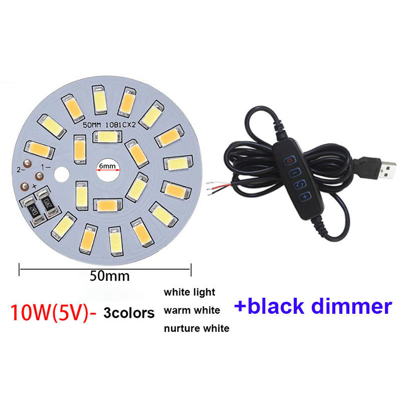 DIY DC 5V LED SMD 5730 Lichtkralen bordchip Dimbaar 10W 30W Oppervlak Nachtlichtbron Tricolor Verstelbare Lamp Wit Warm: Bruin