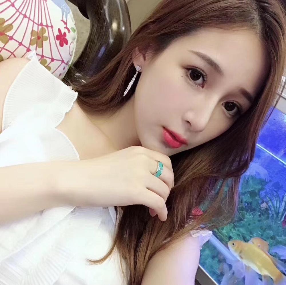 TSHOU353 romantic 925 Sterling silver round blue Rings for Women round ring silver Jewelry weddding rin Party Jewelry