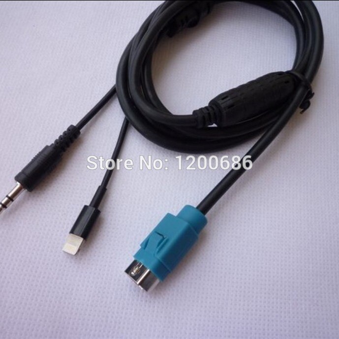Auto AUX Adapter Kabel Ingang kabelboom Interface Voor Alpine KCE-236B Voor iPhone 5 5 S 5C 6 6 Plus