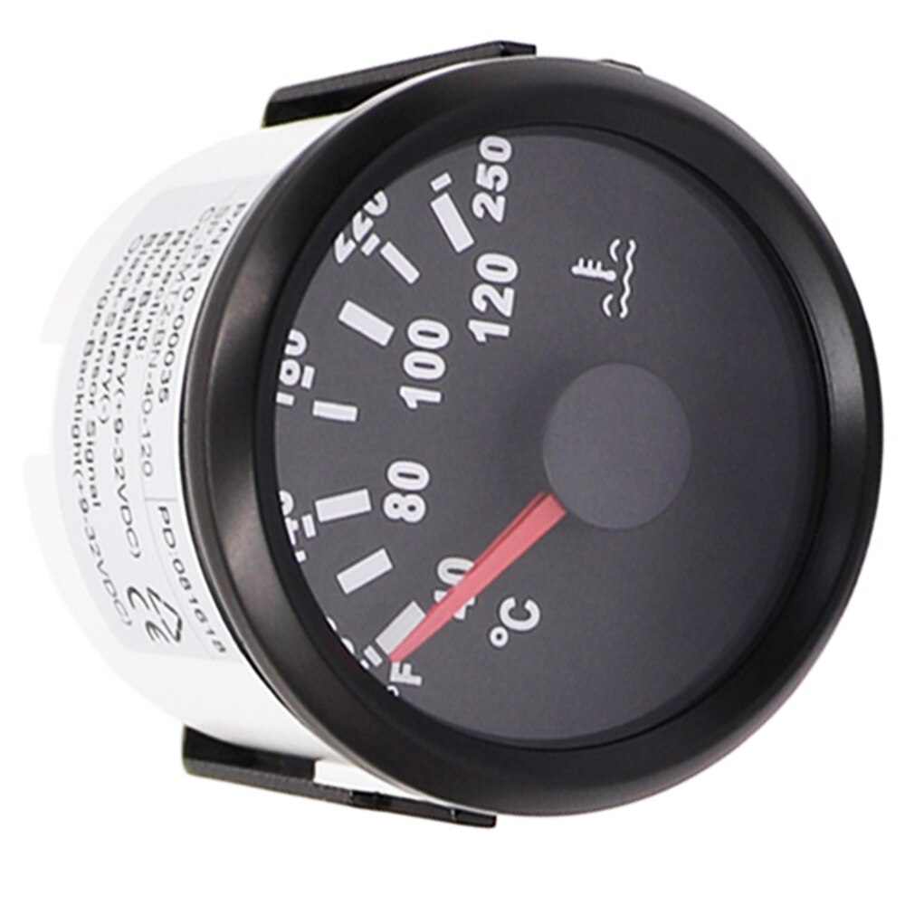 2 &quot; 52mm marinemotorer vandtemperaturmåler temp meter hvid 40-120 grader til båd rv bil motorcykel lcd display måler