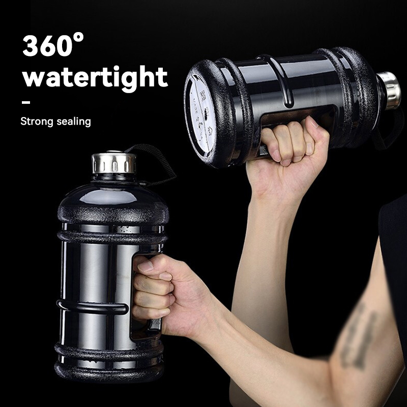 3700ml store vannflaske shaker flaske med håndtak utendørs fitness løpe gym trening plast sports vannflasker