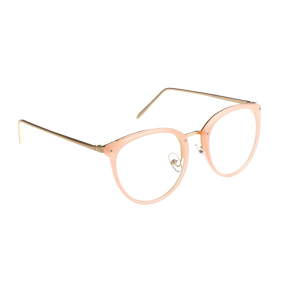 Retro Cat Eye Glasses Frame Faceted Crystal Eyeglasses Can Be Equipped with Myopia Glasses Vintage Women Eyeglass Frame: Type 3- pink