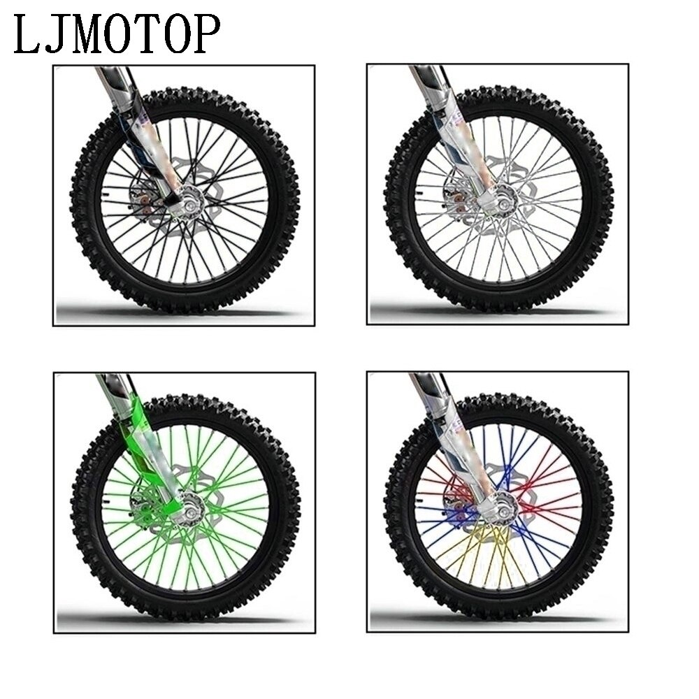 Motorcycle Wheel Rim Spoke Protector Dirt Bike Rims Skins Cover Skins Off Road Bike Guard Wraps Kit Motorcycle Bike Guard