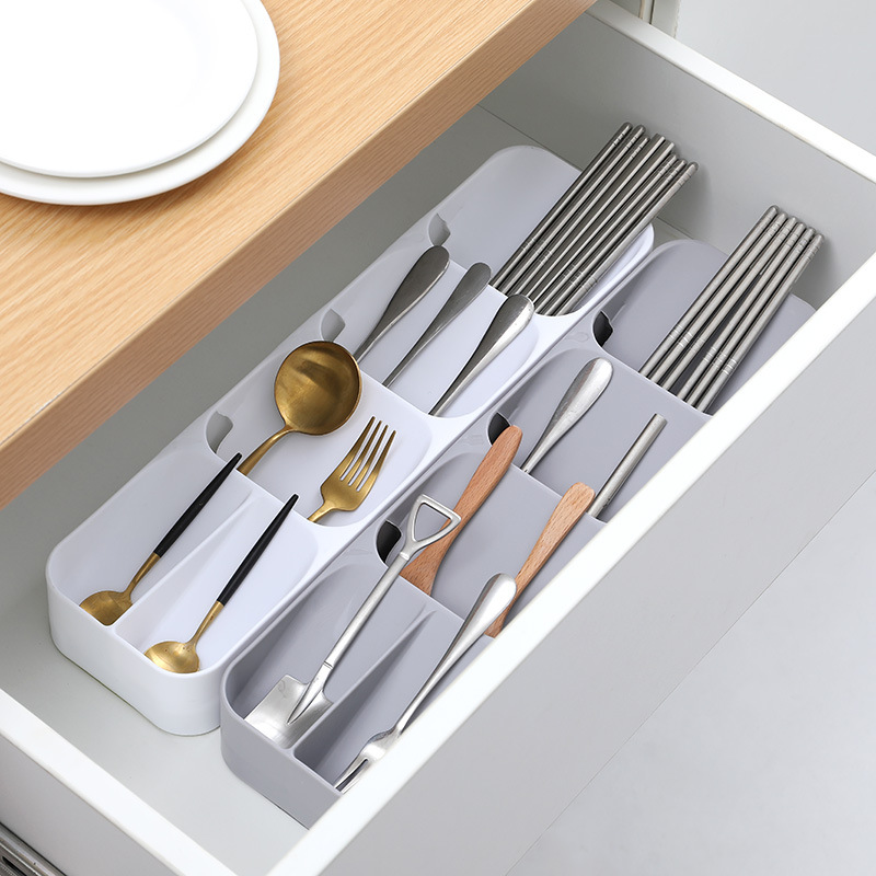 Cutlery Storage Kitchen Tray Kitchen Knife holder Organizer Kitchen Container Spoon Fork Storage Separation Knife Block Holder