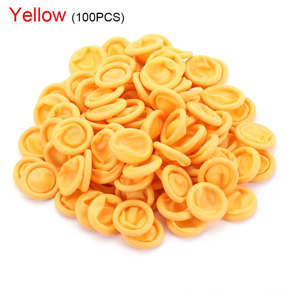 100/300 pcs anti-static disposable nail art tool finger cots finger cover rubber gloves fingertip protection gloves: Dark grey